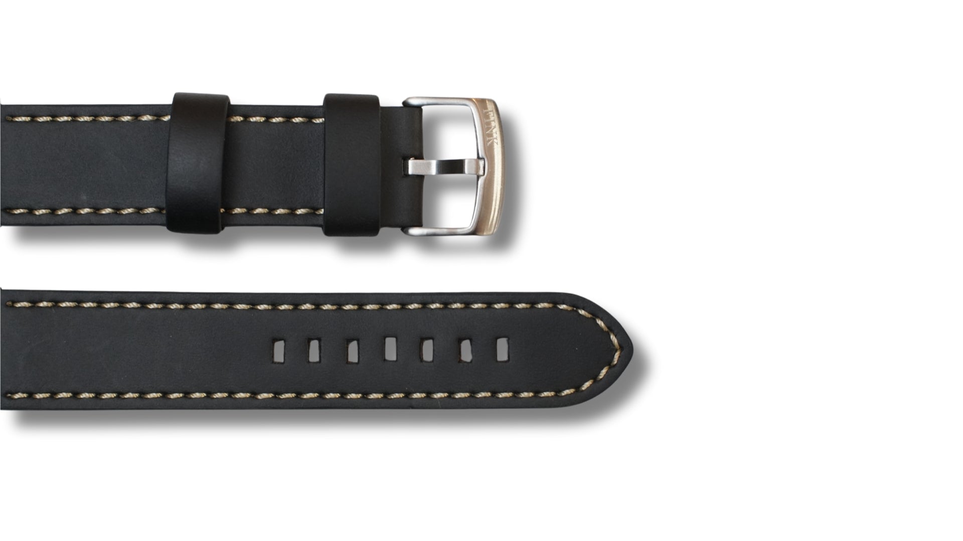 Italian Leather strap - Dark brown leather - 22mm