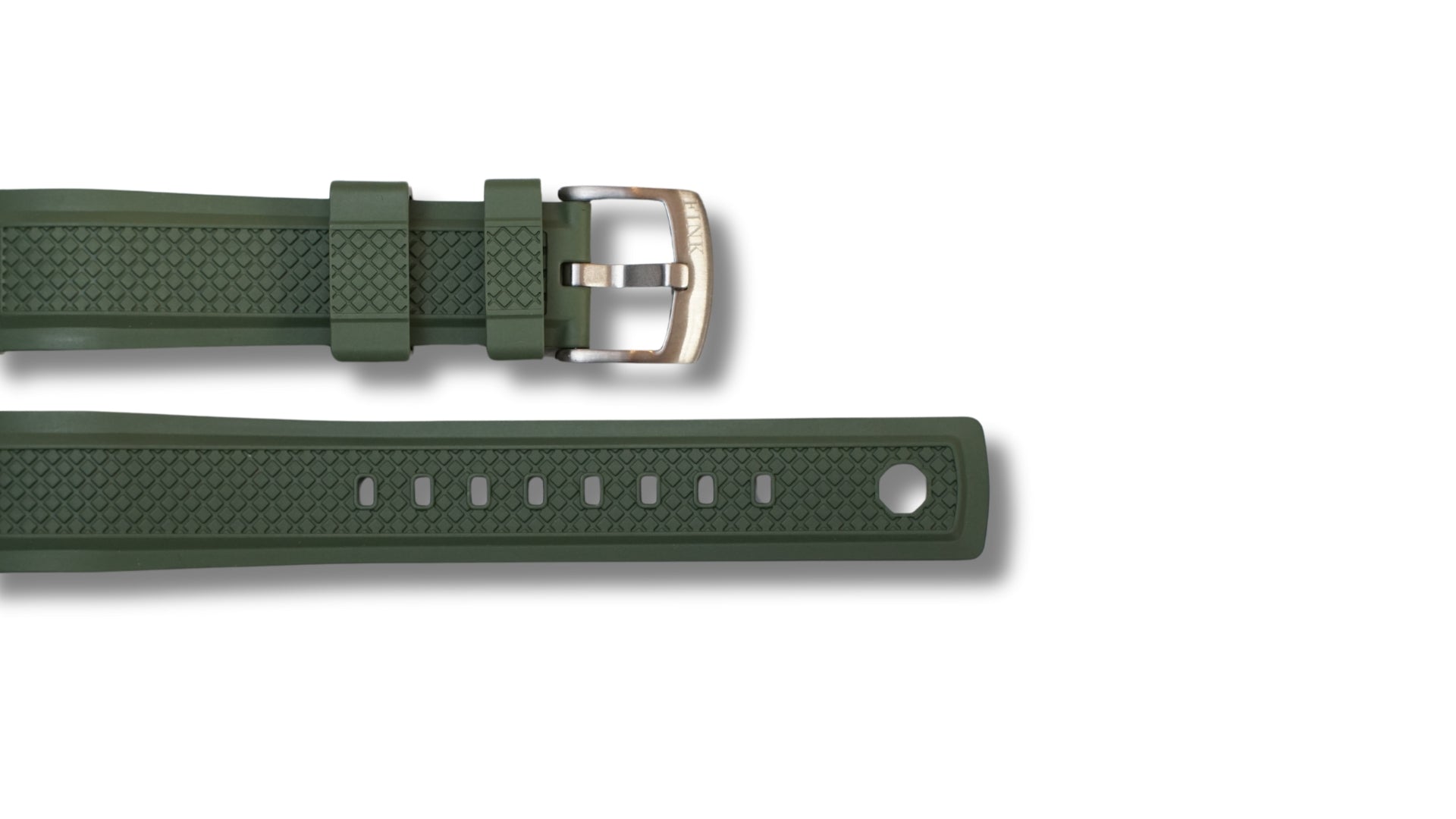 FKM strap - Embossed - Green - 20mm