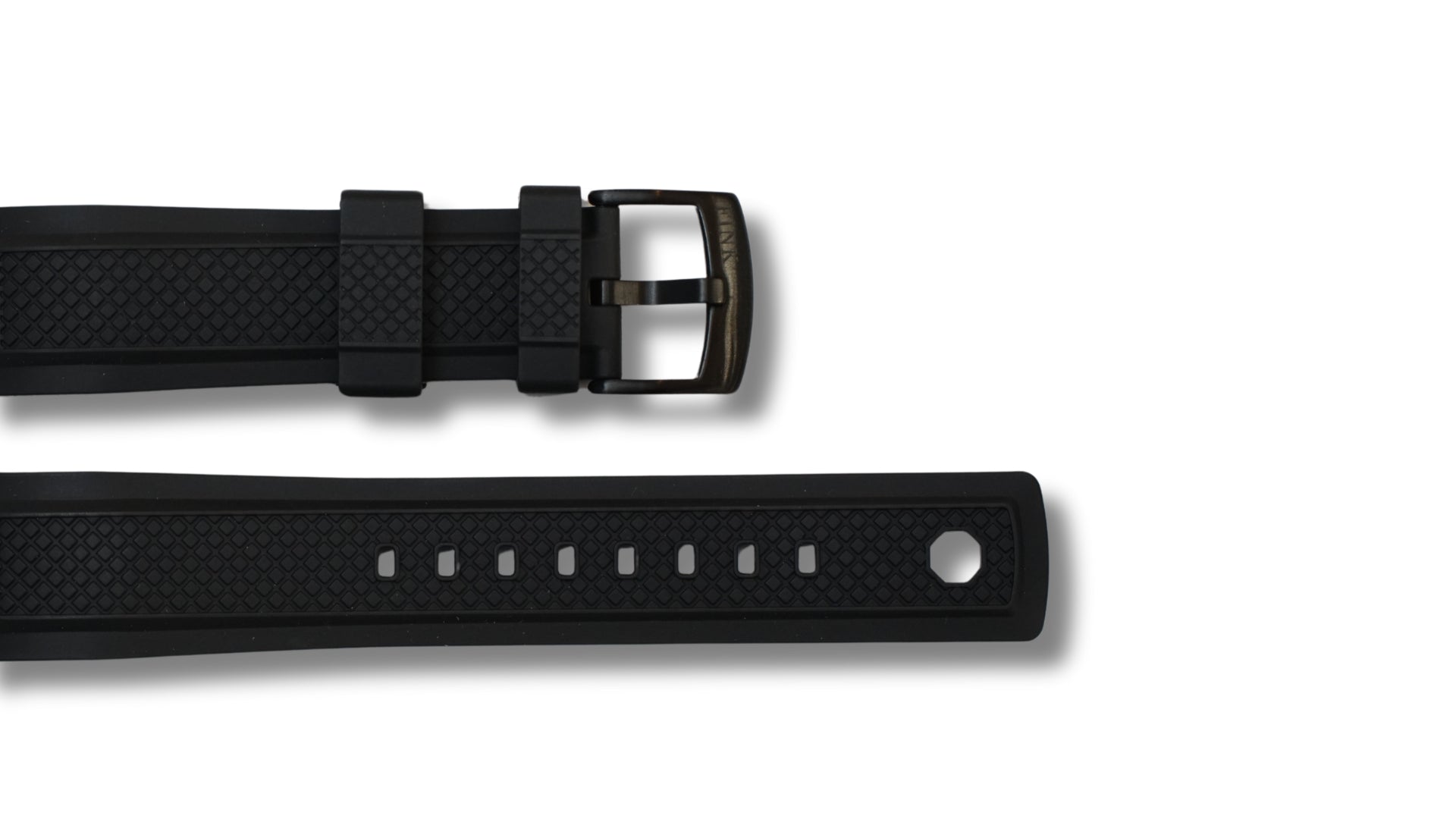 FKM strap - Embossed - black - 22mm